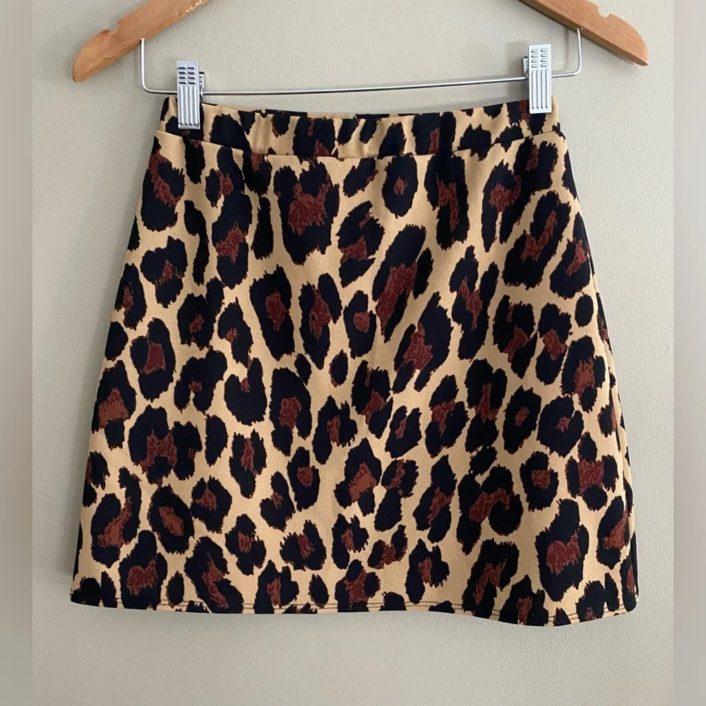 Olivia Rae: Leopard Print Mini Skirt
